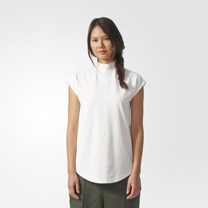 Adidas White Blouse / Tunic Top, Size Small